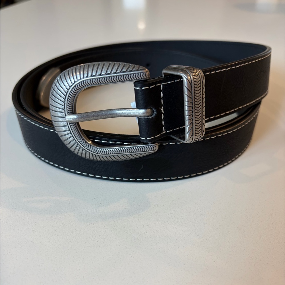 Old Navy Plus Size Black Buckle Western Boho Belt Size 2X/3X